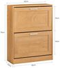 SoBuy FSR137-N Schuhschrank, MDF, Papierfurnier, Helle Eiche, 60 x 79 x 23 cm Bild 3