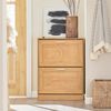 SoBuy FSR137-N Schuhschrank, MDF, Papierfurnier, Helle Eiche, 60 x 79 x 23 cm Bild 2