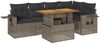 vidaXL 6-tlg. Garten-Sofagarnitur mit Kissen Grau Poly Rattan 3327154 Bild 2