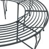 vidaXL Baumbank 8-Sitzanzahl Ø 160x44 cm Stahl Silber Grau Rund 42029505 Bild 4