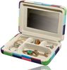 WestCraft Schmucketui tragbares kleines Schmuckkästchen Etui, Reise Schmuckaufbewahrung, Schmuckschatulle Reise Mini Jewelry Box für Ringe, Ohrringe, Halskette Bild 4