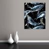 Queence Garderobe - "Whales" Druck auf hochwertigem Arcylglas inkl. Edelstahlhaken und Aufhängung, Format: 100x120cm Bild 2