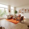 Gabbeh Teppich - Softy - Uni 150 x 150 cm - orange - quadratisch Bild 2