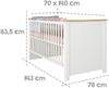 roba Gitterbett 'Ava' 70 x 140 cm - Babybett umbaubar - Weiß / Artisan Eiche Bild 5