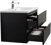 Badplaats Badmöbel Set mit Waschbecken und Unterschrank Angela 80 x 48 cm Schwarz Matt - Waschbeckenunterschrank mit Soft-Close und Waschbecken, Vorgemontiert Bild 4