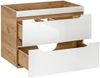 Badmöbel Set 2-tlg Badezimmerset FERMO Weiss HGL inkl. Waschtisch 60cm Bild 2