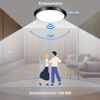 ZMH LED Deckenleuchte mit Bewegungsmelder Indoor Schwarz IP44 15 W Runde Kellerlampe mit Bewegungsmelder Ø 30 cm 4000 K Bild 3