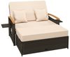 COSTWAY Loungebett, outdoor, Rattan, 2-Personen, 3 in 1, mit verstellbarer Rückenlehne Bild 4