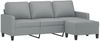 vidaXL 3-Sitzer-Sofa mit Hocker Hellgrau 180 cm Stoff 3201037 Bild 3