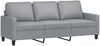 vidaXL 3-Sitzer-Sofa mit Hocker Hellgrau 180 cm Stoff 3201037 Bild 4