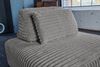 KAWOLA Hocker WIOLO SOFT Polsterhocker mit Rückenkissen Weicher Breitcord grau 84 x 111 x 111 cm Bild 5