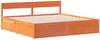 vidaXL Massivholzbett ohne Matratze Wachsbraun 180x200 Kiefernholz 3307115 Bild 5