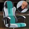 CLP Bürostuhl Miltona Stoffbezug ergonomisch höhenverstellbar gepolstert,grau/schwarz Bild 5