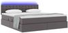 vidaXL Bett mit Stauraum und LED mit LED Grau 160 x 200 cm Kunstleder 3371039 Bild 3