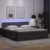 vidaXL Bett mit Stauraum und LED mit LED Grau 160 x 200 cm Kunstleder 3371039 Bild 5