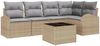vidaXL Gartensofa-set mit Kissen 6 pcs Beige und hellgrau Poly-Rattan 3354719 Bild 2