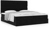 vidaXL Ottoman-Bett mit Matratzen Schwarz 200x200 cm Samt 3313798 Bild 4