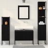 vidaXL Badezimmermöbel-Set mit Regal 4 pcs Schwarz Holzwerkstoff 3334404 Bild 4
