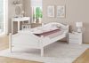 Einzelbett Kiefer weiß 100x200 Futonbett Bettrahmen Singlebett V-60. 30-10W ohne Zubehör Bild 2