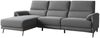 KAWOLA Sofa ADRIANA Ecksofa mit Relaxfunktion Stoff anthrazit Longchair links 99 x 163 x 280 cm Bild 3