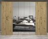 Kleiderschrank mit Spiegel Line-Up in Eiche 244 x 193 cm Bild 2