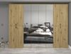 Kleiderschrank mit Spiegel Line-Up in Eiche 244 x 193 cm Bild 4