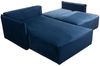Ecksofa mit Schlaffunktion HUNTER XS in Stoff Royal Blau Ottomane Links Bild 4