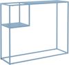 Blumenständer >Vilde< in Blau, Metall - 100x80x30cm (BxHxT) Bild 1