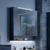 FACKELMANN LUNA LED Spiegelschrank 80 cm breit, Anthrazit + Ambientebeleuchtung Bild 2