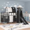 vidaXL Kinderloftbett Uni Schwarz 75 x 190 cm Metall 42020871 Bild 3