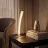 LED Tischleuchte, gebogen, kupferfarben, H 37 cm Bild 2