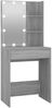 vidaXL Schminktisch mit LED-Lichterkette, Holzwerkstoff grau sonoma, 60 x 40 x 140 cm Bild 2