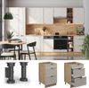 Küchenunterschrank Fame-Line GrauBeige 50 cm ohne Arbeitsplatte Vicco Bild 2