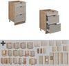 Küchenunterschrank Fame-Line GrauBeige 50 cm ohne Arbeitsplatte Vicco Bild 5