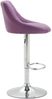 2er Set Barhocker FALON - Kunstleder Lila 46x49x83 cm Silber | Barstuhl Mit Lehne Drehbar Tresenhocker Tresenstuhl Kneipenhocker Kneipenstuhl Bild 3