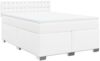 vidaXL Boxspringbett mit Matratze Weiß 140x200 cm Kunstleder Bild 3