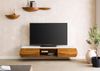 TV-Board Akazie 184x40x45 natur lackiert / Marmor weiß MONTREAL #122 Bild 2
