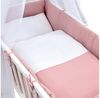 Baby-Delux Stubenbett Babywiege Komplettset Waffelpique Musselin, Schaukelwiege Weiß 90x40cm Komplett Bettset Wiegenset Bild 3