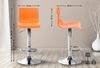 CLP Barhocker Hover Kunststoff mit Metall-Gestell,orange Metall in Chromoptik Bild 2