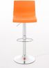 CLP Barhocker Hover Kunststoff mit Metall-Gestell,orange Metall in Chromoptik Bild 3