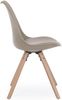 Stuhl Dennew 4er-Set, Kunstleder und Buchenholz, modern gepolstert, Taupe, naturfarbene Beine Bild 3