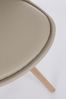 Stuhl Dennew 4er-Set, Kunstleder und Buchenholz, modern gepolstert, Taupe, naturfarbene Beine Bild 4