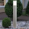 Stehlampe, Edelstahl silber, Kunststoff opal, H 80 cm Bild 2