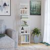 Homfa Badregal, 2-IN-1 Design, Standregal Schmal mit 7 Ablagen 160x36x28cm Bild 1