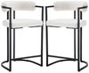 WAHSON OFFICE CHAIRS Barhocker 2er Set, Samt Küchenhocker Barstühle mit schwarzen Metallbeinen (2 St) Bild 5