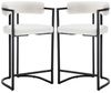 WAHSON OFFICE CHAIRS Barhocker 2er Set, Samt Küchenhocker Barstühle mit schwarzen Metallbeinen (2 St) Bild 4