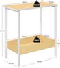 Woltu Beistelltisch (1-St), mit 2 Ablagen, Couchtisch mit Stauraum 50x55x25cm Bild 3