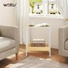 Woltu Beistelltisch (1-St), mit 2 Ablagen, Couchtisch mit Stauraum 50x55x25cm Bild 2