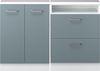 Küchenschrank für Dachschrägen R-Line Blau-Grau 120 cm 2er Set Vicco Bild 4