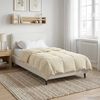 vidaXL Ganzjahresbettdecke Gepolstert Creme 140 x 200 cm Mikrofaser 42026062 Bild 4
